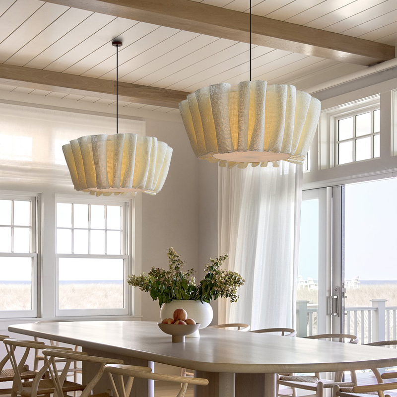 Pleated Fabric Handmade Pendant Light
